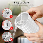 Paris Rhône Milk Frother, 4-in-1 Milk Steamer and Frother, Hot & Cold Foam Milk Warmer with Temperature Control, Auto Shut-Off Frothers for Coffee, Latte, Cappuccino, Macchiato