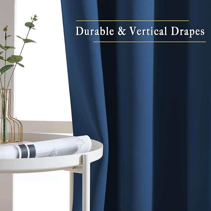 NICETOWN Blackout Sliding Door Curtains 84 inch Length 2 Panels - Image 5