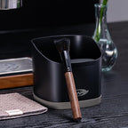 IKAPE Espresso Kit 3 IN 1, Espresso Knock Box, Cleaning Towel & Brush for Barista-Grade Maintenance - Black Espresso Machine Coffee Puck Disposal Box