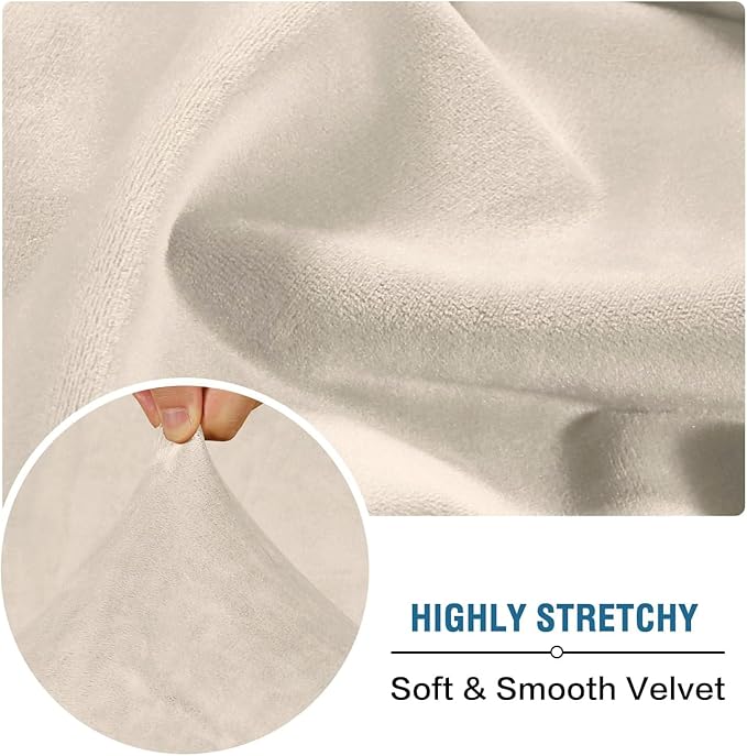 H.VERSAILTEX Velvet Stretch Individual Couch Cushion Cover Plush Slipcover - Image 5