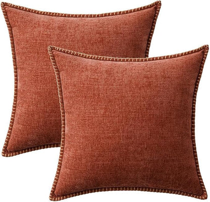MIULEE Fall Decorative Couch Throw Pillow Covers 16x16 Inch Burnt Orange | 2 - Image 8