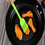 Silicone brush, Oil Brush for BBQ Kitchen Cooking Baking and Grilling (2 PCS,orange)