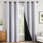 MIULEE Greyish White 100% Blackout Curtains by MIULEE
