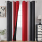 Red and Black Ombre Blackout Bedroom Curtains 84 Inch Long | Room Darkening by ESTELARTEXTILER