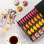 FlagShip for Vertuo Pod Holder Coffee Pod Storage for Nespresso Pod Organizer Black Metal Fits All Size Vertuo Pods
