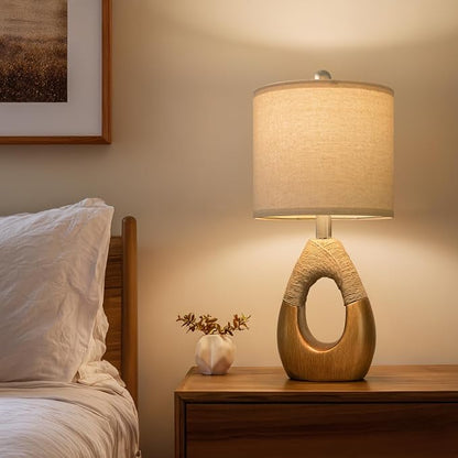 OYEARS 19" Table Lamps Set of 2, Boho Lamps - Image 2