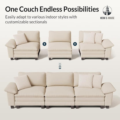 HERA'S HOUSE 158" Modular Sectional Sofa, Oversized U Shaped Couches - Image 7