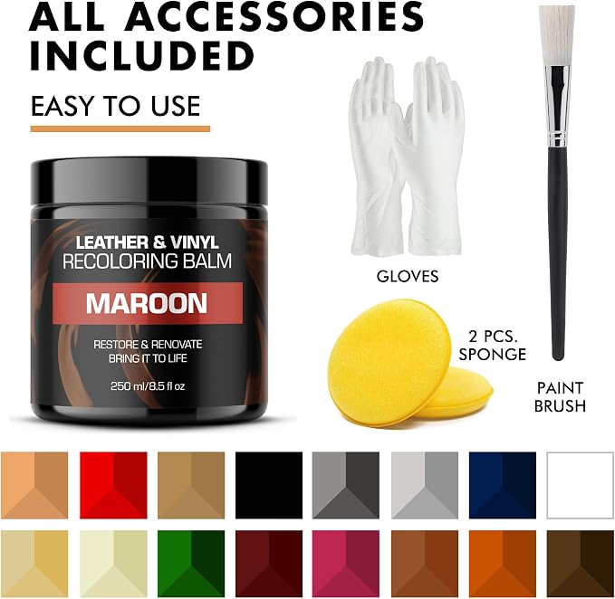 FORTIVO Leather and Vinyl Recoloring Balm Maroon - Image 4