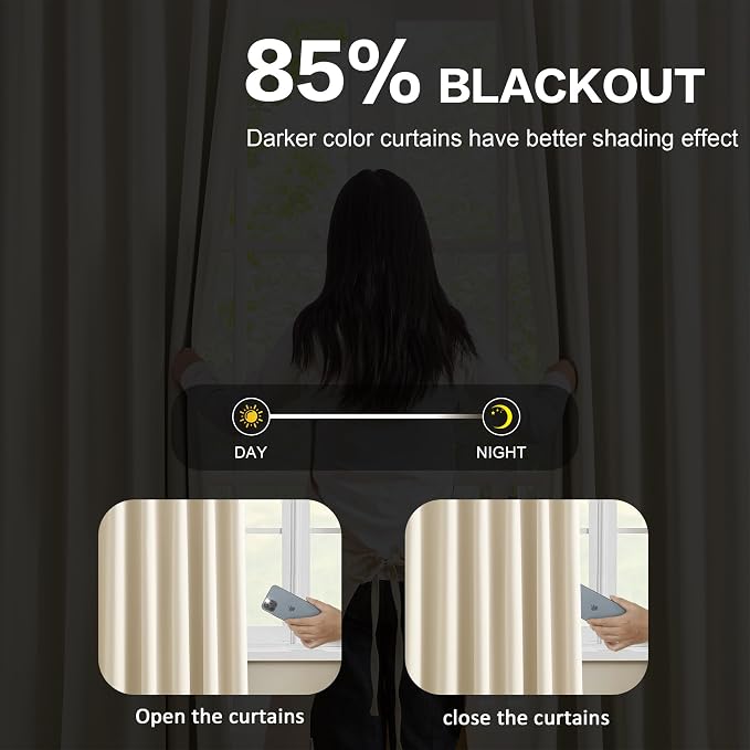 100 Inch Wide Curtains Drapes 95 Inches Long, Pinch Pleated Room Divider - Image 3
