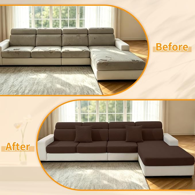 XINEAGE Couch Cushion Covers Seat Cushion Cover Thick Stretch Sofa Slipcovers 2 - Image 7