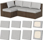 8Pcs Outdoor Cushion Covers, Stretch Patio Furniture Couch Chair Slipcovers | by VORSHAPE
