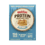 Krusteaz Protein Pancake Mix, Buttermilk Pancake Mix, 100% Whole Grain Flour & 15g of Protein Per Serving, Also Makes Waffles, Just Add Water (1.25 Pound (Pack of 4))