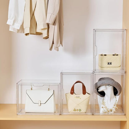 Clear Acrylic Display Case, Stackable Plastic Storage Bins - Image 5