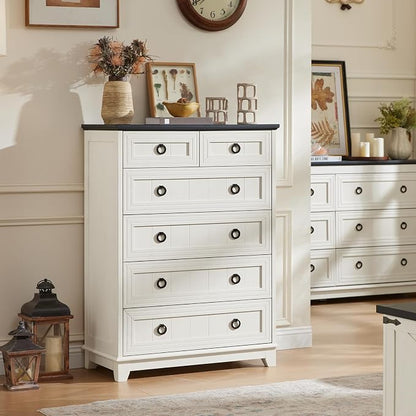 Joaxswe Farmhouse 6 Drawer Dresser - Image 6