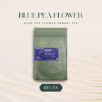 Luxmi Estates Butterfly Pea Flower Organic Blue Pea Flower Tea (50 Tea Bags) Caffeine Free Tea Bags For Relaxing, Calming, and Stress Relief, With Certified Herbal Tea