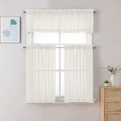 Chyhomenyc Sheer Ivory Valances - Image 2