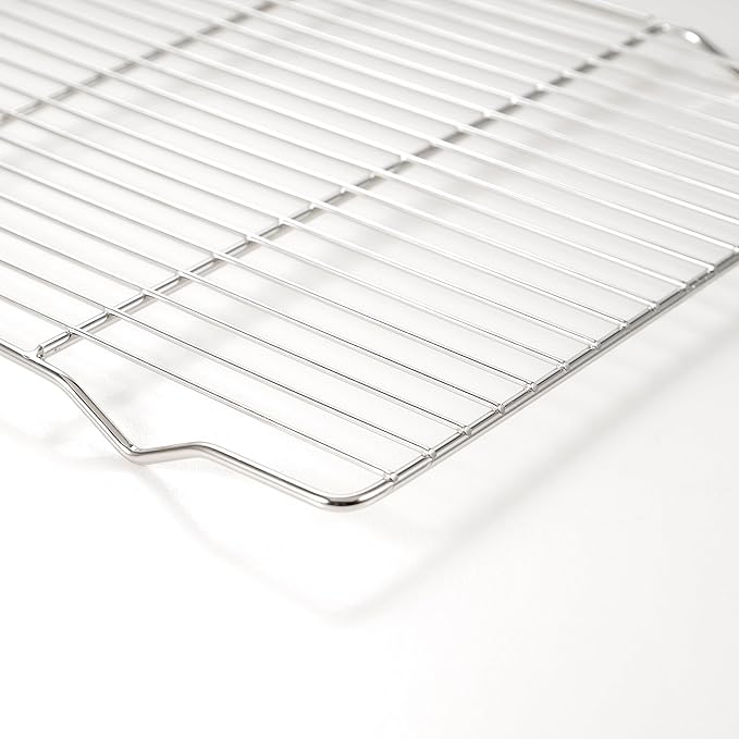 Cooling rack,2-Pack Heavy-Duty Stainless Steel wire rack for cooking (16.5"x11.5") - Oven Baking Wire Rack for Sheet Pans, Bread, Dishwasher Safe & Non-Toxic Metal Grates