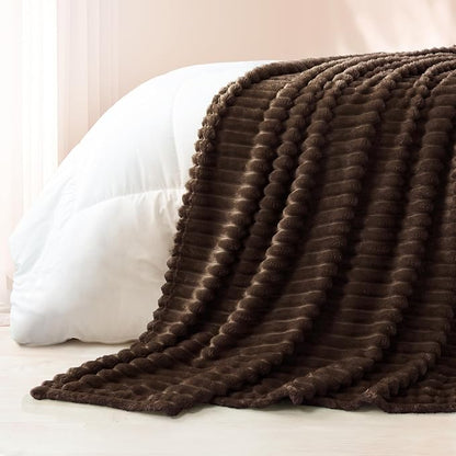 Exclusivo Mezcla Striped King Size Fleece Blanket - Image 6