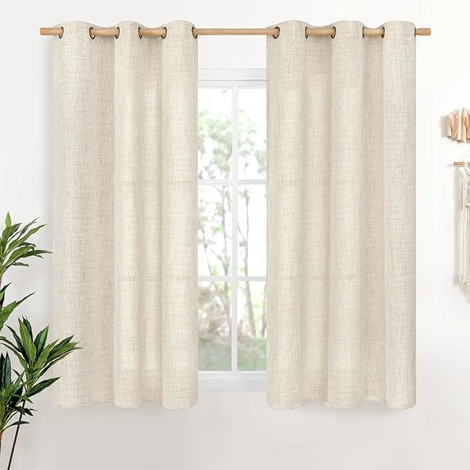 YoungsTex 48 Inches Long Linen Curtains by YoungsTex