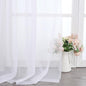 Simplebrand Sheer White Curtains 120 Inches Long, Extra Long Rod Pocket Solid by Simplebrand