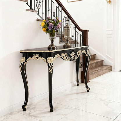 Vintage French Console Table, Wood Entryway Table - Image 2