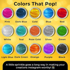 Bulk 20g Yellow Edible Glitter for Drinks | Premium Edible Glitter for Cakes, Cocktails, Yellow Cake Decorating Decorations Food Grade, Vegan, Kosher, Halal, Gluten Free - Made in USA