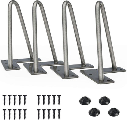 SMARTSTANDARD 6 Inch Heavy Duty Hairpin Furniture Legs, Metal Home DIY Projects by SMARTSTANDARD