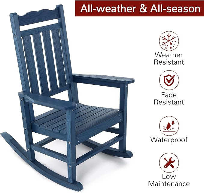 Stoog All-Weather Outdoor Rocking Chair, Porch Rocker - Image 4