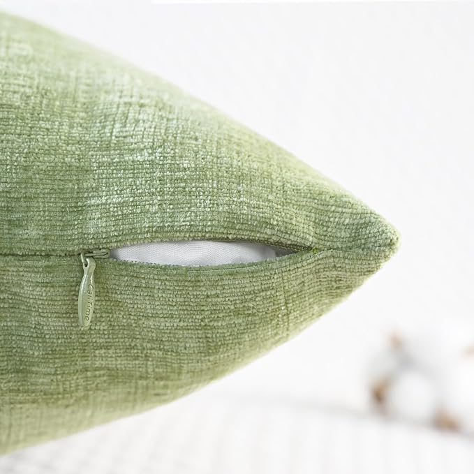 CaliTime Decorative Couch Throw Pillow Covers 26 X 16 Inches Sage Green | Pack - Image 3
