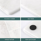 Koville African Natural Marble Cutting Board for Kitchen Pastry Bread, 12" x 8" Genuine Marble Cheese Board Stone Tray for Counter, Bathroom Perfume Tray Jewelry Candle Plate (Namib Fantasy)