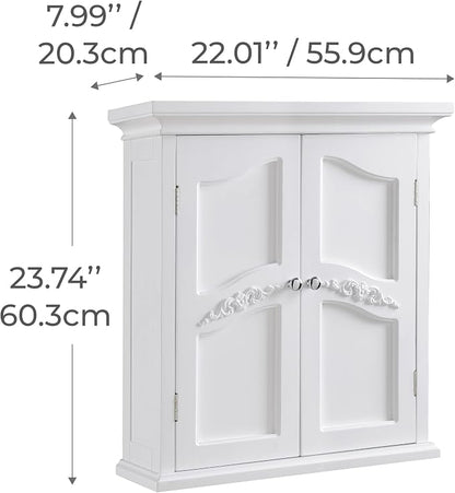 Teamson Home Versailles 22" x 24" Bathroom Wall Cabinet - Image 2