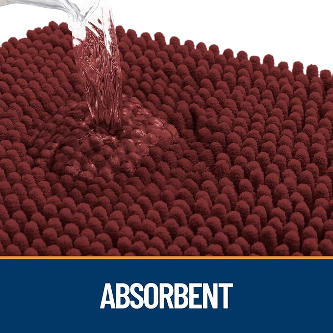 OLANLY Dog Door Mat for Muddy Paws 40x32, Super Absorbent Chenille Mud Mat | - Image 3