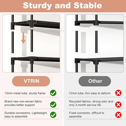 VTRIN 10 Tier Shoe Rack Tall Large Capacity Wide Shoe Organizer - Image 6
