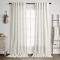 2 Panels Set Cream Linen Curtains 108 inches Long by Nanspring