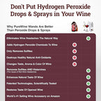 PureWine Wine Wands Purifier, 8 Wine Filters Remover Histamines Sulfite - May Reduce and Alleviate Wine Allergies & Sensitivities - Restores Taste, Perfect Wine Pour, Gifting, Holiday