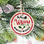 Small Christmas Stencils 4inch,Christmas Stencil Xmas Vintage Stencils Holiday Templates for Painting on Wood Slice