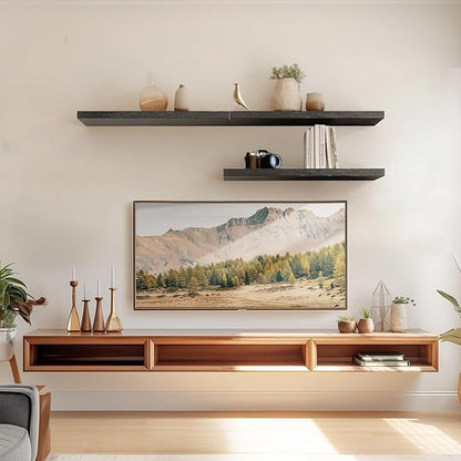 AMADA HOMEFURNISHING Floating Shelves Wall Mounted, 24 x 7 Inch Wall Shelves - Image 2