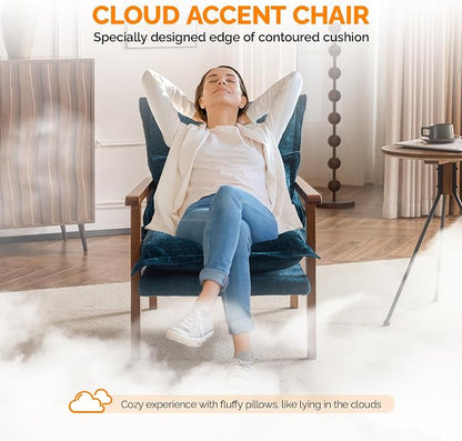 VINGLI Mid-Century Modern Cloud Accent Armchair - Image 4