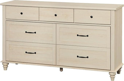 WAMPAT Beige 7 Drawers Dresser for Bedroom, Wide Chest of Drawers Kids Dresser - Image 9