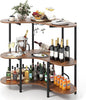 Giantex 3-Tier Bar Table, Corner Bar Cabinet, Liquor Home Bar Unit by Giantex