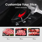 TooGood Meat Slicer for Home, Electric Food Slicer with 7.5" Stainless Steel Blade, 1/4 HP, 0-15mm Adjustable Thickness, Deli Food Slicer Machine for Meat, Bread, Fruit, Cheese
