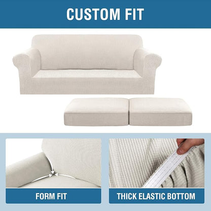 H.VERSAILTEX 3 Piece Stretch Sofa Covers - Image 6