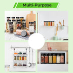 CycleMore 36 Pack 4oz Glass Spice Jars, Square Spice Containers with Black Metal Caps and Pour/Sift Shaker Lid-280pcs Labels,1pcs Silicone Collapsible Funnel and Brush Included