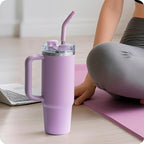 Reusable Metal Straws with Silicone Tip for Stanley 30oz,Stainless Steel Drinking Straws for 30oz Tumbler,3 Straight Tubes & 6 Tips& 1 Cleanr Brush(Chili)