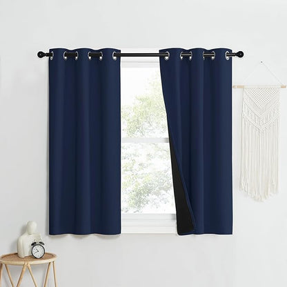 NICETOWN 100% Blackout Curtain Set, Thermal Insulated & Energy Efficiency by NICETOWN