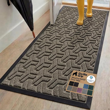 GORILLA GRIP 100% Waterproof All-Season WeatherMAX Doormat, US Designed Natural by Unknown