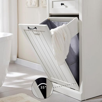 IFGET Tilt Out Trash Can Cabinet, 10 Gallon Farmhouse Laundry Hamper Cabinet - Image 5
