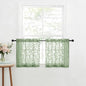 Furman Cafe Curtains 24 Inch Length 2 Panels Set, Elegant Geometric Jacquard by OWENIE