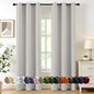 MIULEE Blackout Curtains for Bedroom 2 Panels 40x72 Inch Long Natural White | by MIULEE