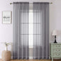 Charcoal Grey Sheer Curtains 90 Inches Long 2 Panels, Light Filtering Voile by Lecloud